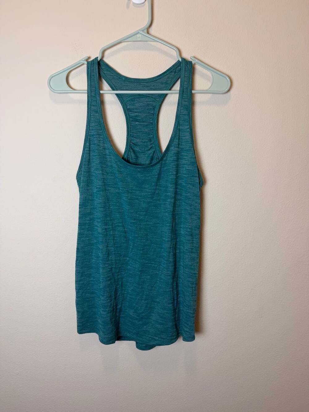 Lululemon Athletica Teal Green Heathered Racerback Athletic Tank Top